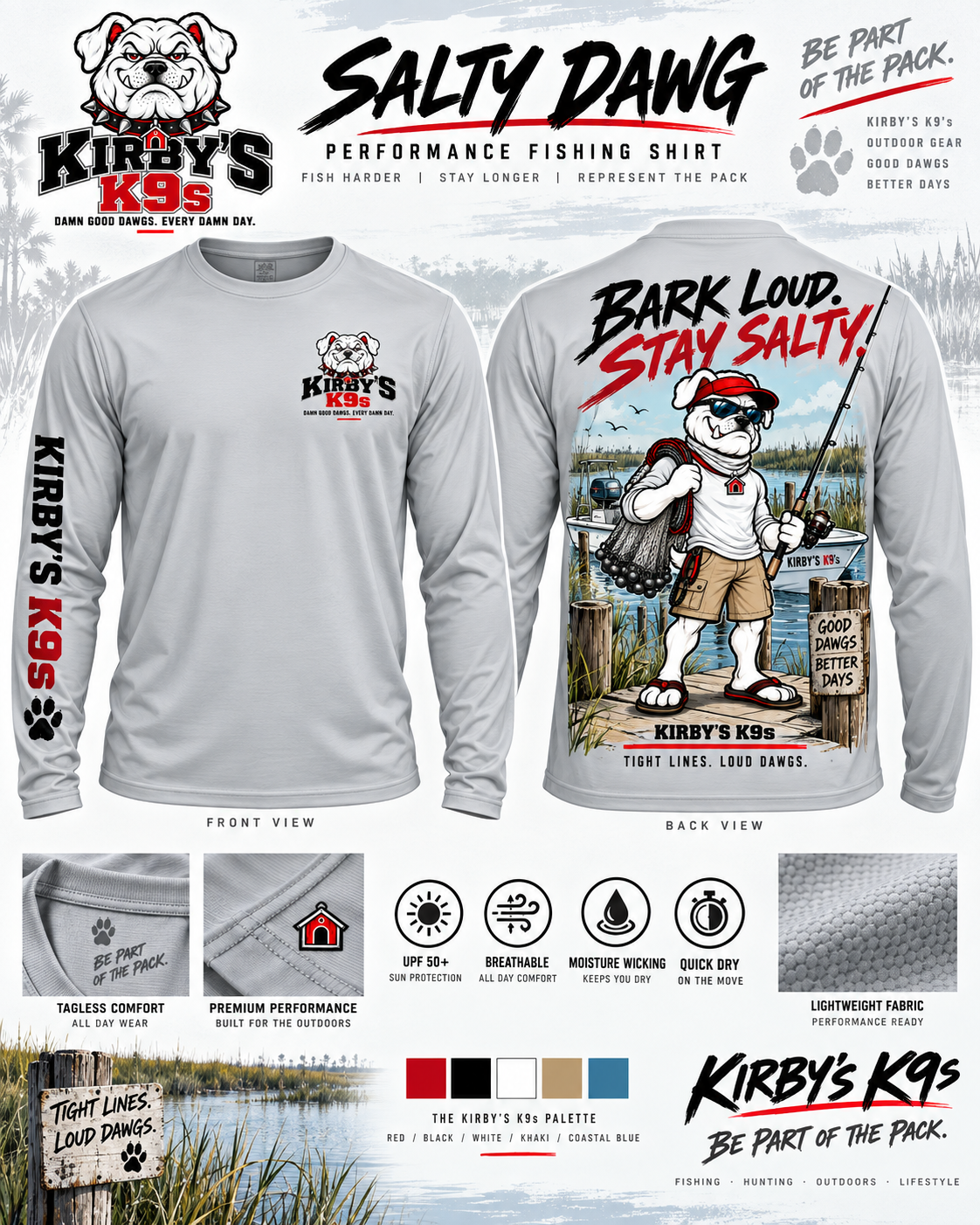 Salty Performance Fishing Shirt product mockup