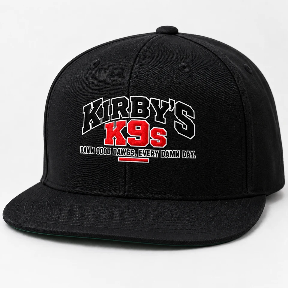 Kirby’s K9’s Black Hat — exact approved merchandise artwork