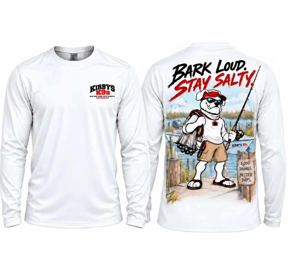 Bark Loud. Stay Salty. — exact approved merchandise artwork